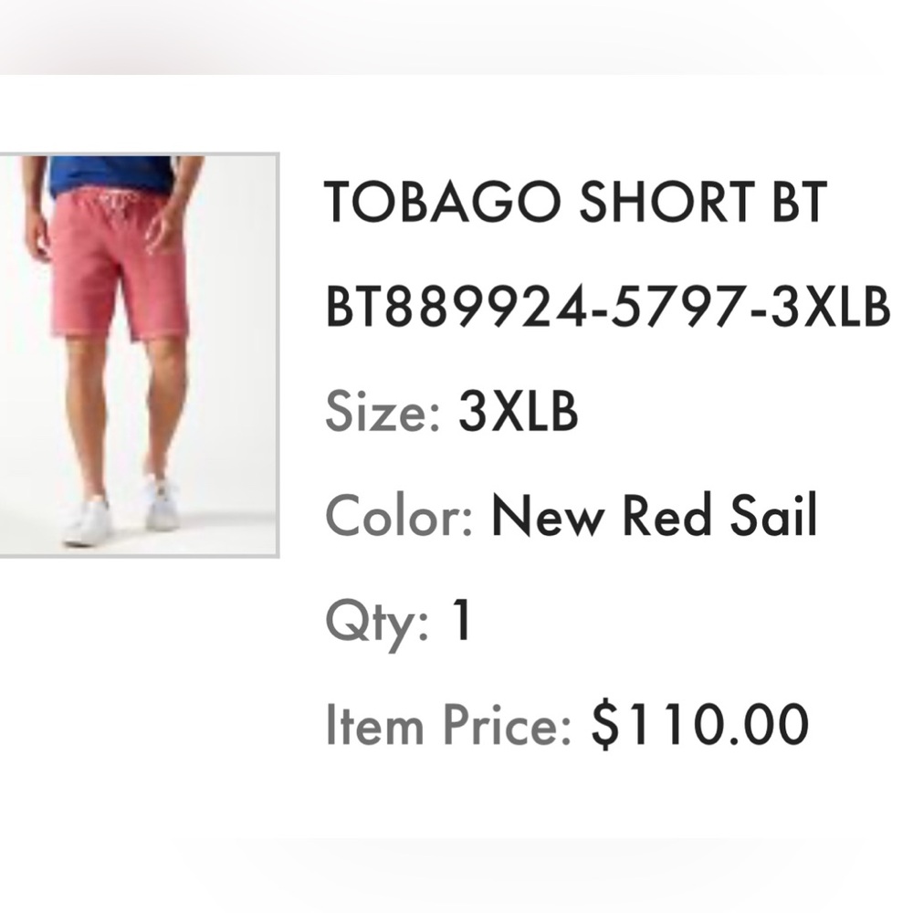Tommy Bahama Tobago New Red Sail Shorts